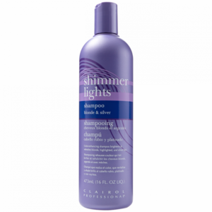 Introducing Clairol Shimmer Lights Shampoo Blonde and Silver 473 ml, the perfect solution for maintaining and enhancing your blonde or silver locks.