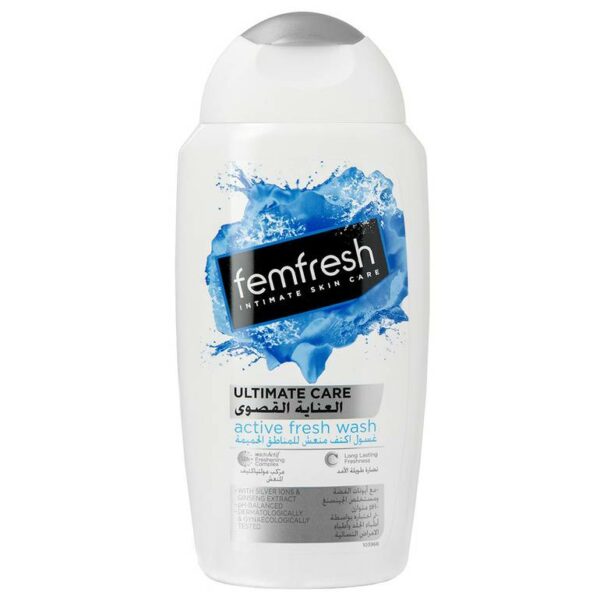 Introducing Fem Fresh Ultimate Care Active Fresh Wash 250 ml, the perfect solution for gentle and effective intimate care.