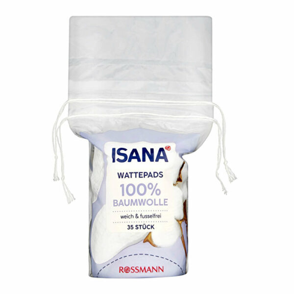 Introducing the Isana Round Cotton 35 Pieces, your essential choice for gentle skincare and makeup removal.