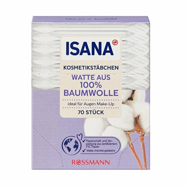 Introducing the Isana Cosmetic Cleansing Swab 70 pieces, designed for maximum hygiene of your makeup materials.