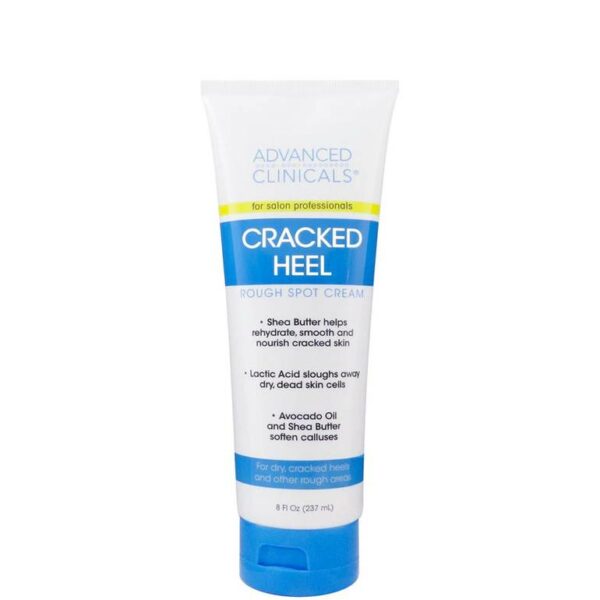 Introducing the Advanced Clinicals Cracked Heel Rough Spot Cream 237 ml, this cream is a powerful solution for dry and cracked heels.