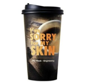 Introducing the I'm Sorry For My Skin jelly mask - Brightening (5 masks), a pack of 5 masks designed to brighten and rejuvenate your skin with the power of coffee.