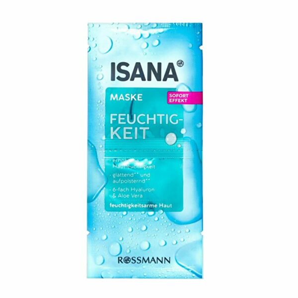 Introducing the Isana Face Care Mask Pure Moisturizing 16 ml, a convenient anti-aging skin care solution that provides intense moisture for 24 hours.