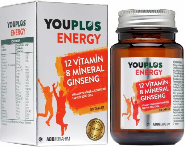 Youplus Energy Vitamin and Mineral Complex 30 Tablets