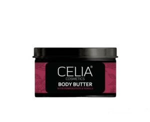 Introducing the Celia body butter with pomegranate and vanilla 300 g, a luxurious and nourishing solution for your skin.