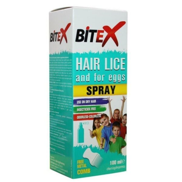 Bitex Anti Lice & Nits Spray 100ml (Steel Comb Gift)