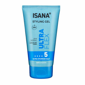 Introducing the Isana Styling Gel Ultra Flex 150 ml, a top-quality hair styling jelly that offers long-lasting hold and care for your hair.