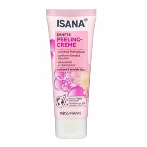 Introducing the Isana Gentle Peeling Cream 75 ml, a refreshing and nourishing cream for your skincare routine.