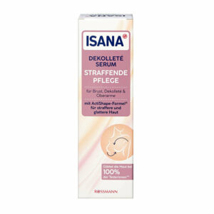 Introducing the Isana Skin Decollete Serum 75 ml, a product designed by Isana Skin to achieve firmer and smoother skin.