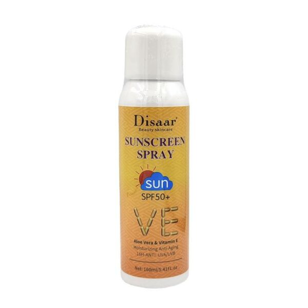 Introducing the Disaar Sunscreen Spray SPF 50+ VE 160 ml, your ultimate defense against harmful UV rays. This sunscreen spray is designed to provide broad-spectrum protection while nourishing and moisturizing your skin.