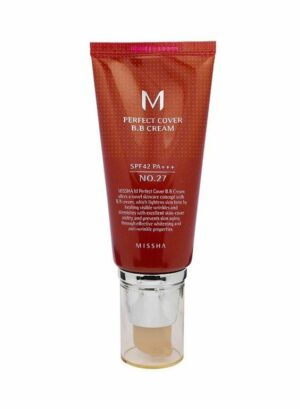 Introducing the Missha Perfect Cover BB Cream SPF 42 No.27 50 ml, a versatile and effective solution for your skincare and makeup needs.