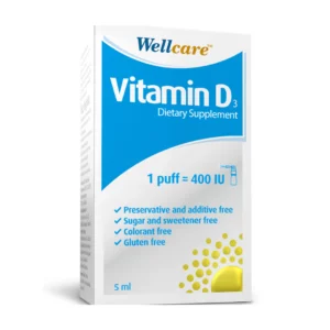 Introducing the Wellcare Vitamin D3 Dietary Supplement 5 ml 1 Fıs 400 IU, a powerful solution to support your daily vitamin D intake.