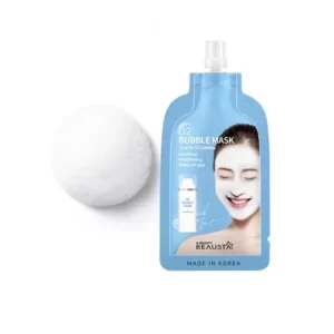 Introducing the Beausta Bubble Mask Turn To O2 Bubbles 20 ml, a rejuvenating skincare solution that deeply cleanses and revitalizes your skin.