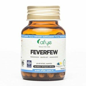 Introducing Afye Feverfew Extract 60 capsules, a powerful supplement for supporting overall health and wellness.