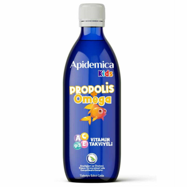 Apidemica Kids Food Supplement Containing Omega and Propolis 150 ml