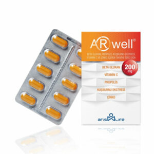 Introducing ARwell Beta Glucan - Propolis - Vitamin C - Food Supplement Containing Zinc 200 mg, your all-in-one solution for immune support and overall health.