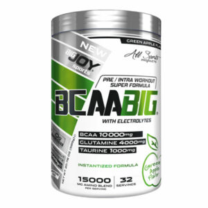 Introducing the Bigjoy BCAA Big With Electrolytes Green Apple 589 g, a powerful supplement to support your health and fitness journey.