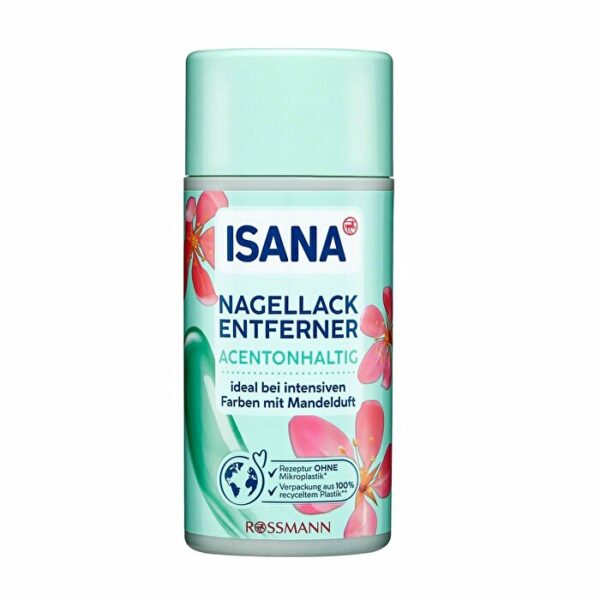 Introducing Isana Nail Polish Remover Almond Scented 125 ml, a practical and deep way to remove nail polish while caring for your nails.