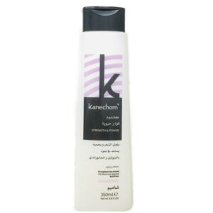 Introducing Kanechom Strength and Power Shampoo 350 ml, a powerful solution to strengthen oily and mixed hair. Packed with biotin and jaborandi, this shampoo is designed to promote healthy, vibrant hair from root to tip.