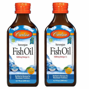 Introducing the Carlson The Very Fine Fish Oil 1600 mg Omega 3 Orange Flavored 2 x 200 ml, a powerful addition to your daily health routine.