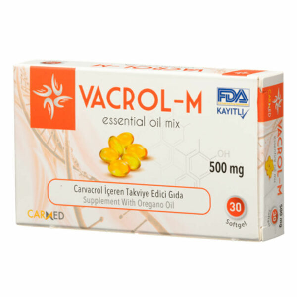 Carmed Vacrol-M 500mg Food Supplement 30 Soft Capsules