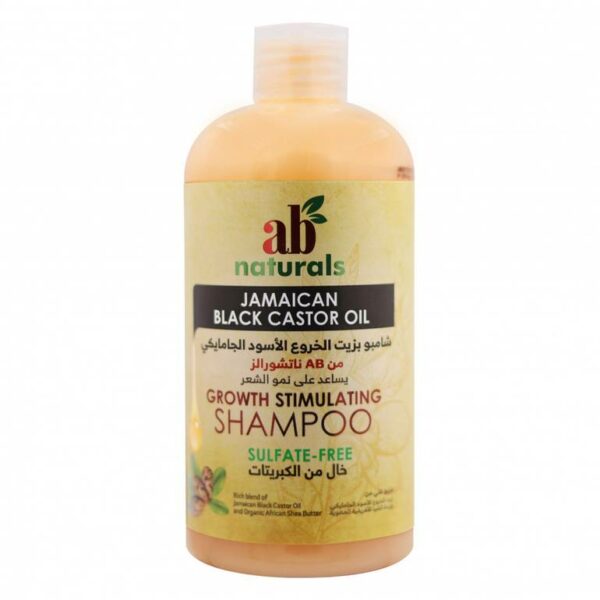 Introducing the AB Naturals Jamaican Black Castor Oil Growth Stimulating Shampoo 479 ml, a nourishing hair care solution that promotes healthy locks.