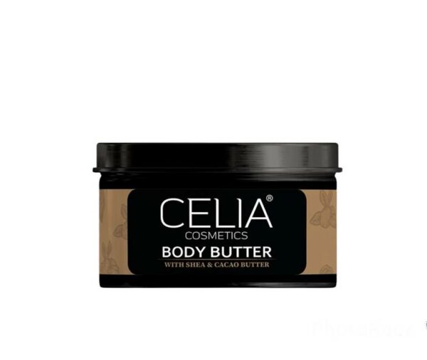 Introducing Celia Shea Body Butter With Shea and Cacao Butter 300 g, a solution for nourishing and soothing your skin.