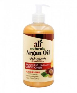 Introducing the AB Naturals Argan Oil Smoothing Conditioner Silicone-Free 479 ml, a nourishing and hydrating formula for silky, manageable hair.