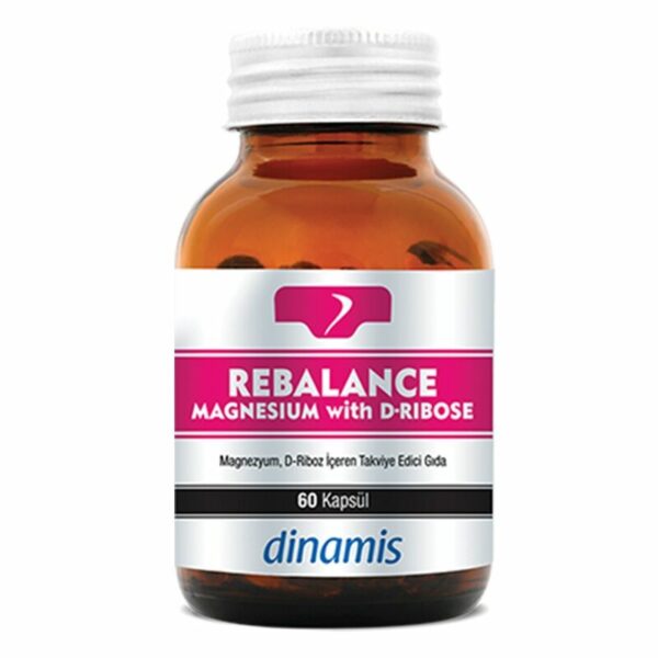 Dinamis Rebalance Magnesium - Food Supplement Containing D Ribose 60 Capsules