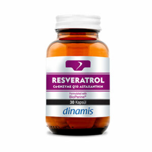 Dinamis Resveratrol Co-Enzyme Q10 Astaxanthin Supplement Food 30 Capsules