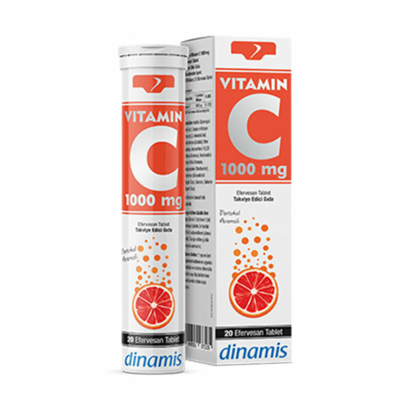 Dinamis Vitamin C 1000 mg Food Supplement 20 Effervescent Tablets