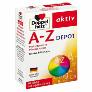 مستودع دوبل هيرز A-Z مكمل غذائي متعدد الفيتامينات، 40 قرصًا | Doppel Herz