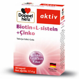 Introducing the Doppelherz Aktiv Biotin + L-cysteine + Zinc 30 Capsules, a powerful combination of essential nutrients for maintaining overall health.