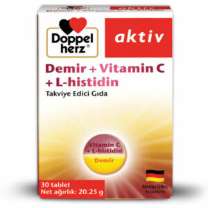 Doppel Herz Aktiv Iron + Vitamin C + L-Histidine 30 Tablets