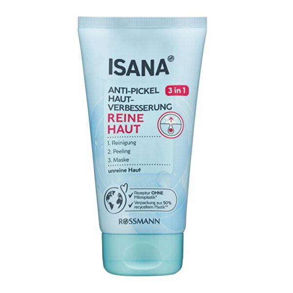 Introducing the Isana Reine Haut Peeling Purifying 3in1 150 ml, a versatile skincare product offering 3 applications in one.