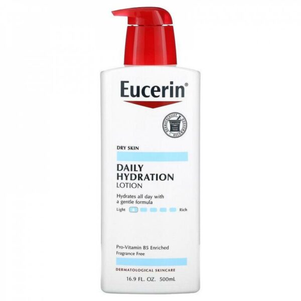 نقدم لكم لوشن الترطيب اليومي من يوسرين خال من العطور 500 مل | Eucerin، وهو حل لطيف وفعال للترطيب طوال اليوم.