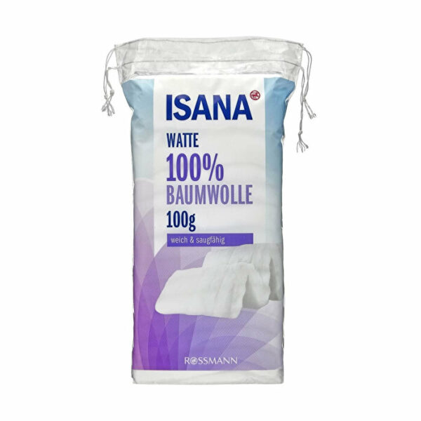 Introducing the Isana Cotton Wool 100 g, the perfect solution for daily body care and cosmetics.