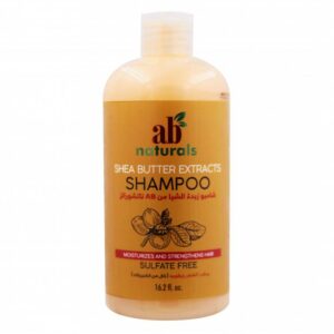 Introducing the AB Naturals Shea Butter Extract Shampoo Sulfate Free 479 ml, a gentle and nourishing hair care solution for all hair types.