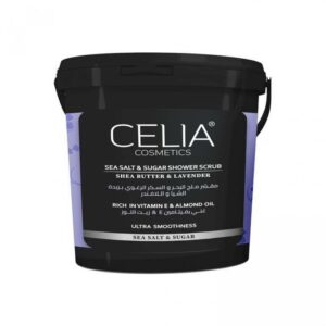 Introducing the Celia Lavender & Shea Foaming Salt & Sugar Scrub 600g, a luxurious and invigorating body scrub designed to leave your skin feeling soft.