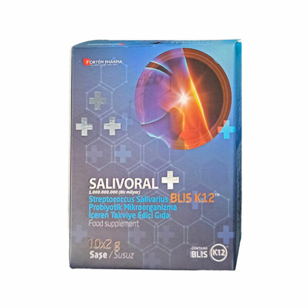 Fortem Pharma Salivoral + Food Supplement Containing Probiotic Microorganism 10x2 g Sachet