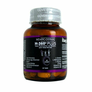 Hair 360 Plus Food Supplement Containing Saw Palmetto and Biotin 60 Tablets