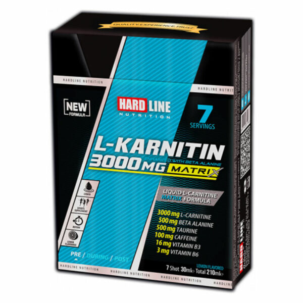 Hardline L-Carnitine Matrix 3000 mg Lemon 7 Pieces