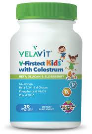 Velavit V-Firstect Kids with Colostrum Supplementary Food 30 Capsules