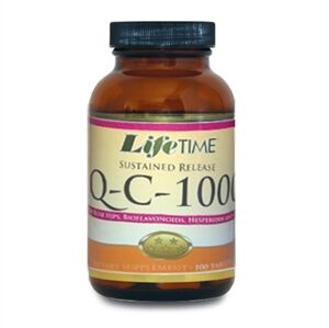 Introducing the Lifetime Q-C-1000 with Rose Hips 100 Capsules, a powerful source of Vitamin C to support your overall health and well-being.