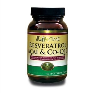 Introducing the Lifetime Q-Resveratrol Acai & Co-Q10 60 Capsules, a powerful combination of antioxidants to support your overall health and well-being.