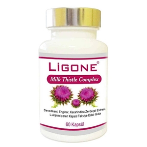 Introducing Ligone Milk Thistle Complex 60 Capsules, a natural solution for supporting liver health and overall well-being.