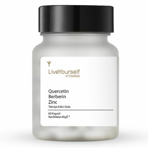 LiveYourself Food Supplement Containing Quercetin Berberine Vulgaris 60 Capsules