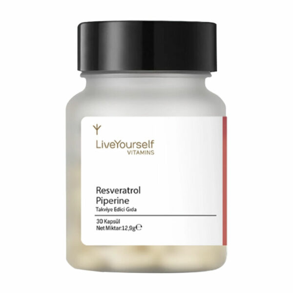 LiveYourself Resveratrol Piperine Supplement Food 30 Capsules