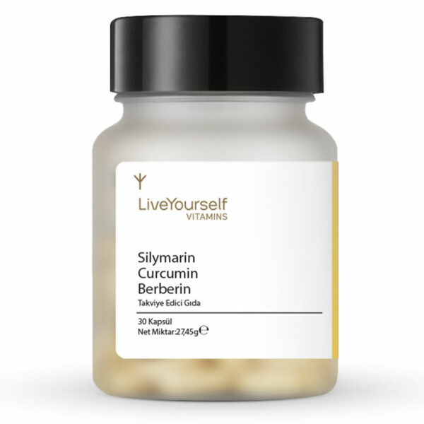 LiveYourself Vitamins Silymarin Curcumin Food Supplement 30 Capsules