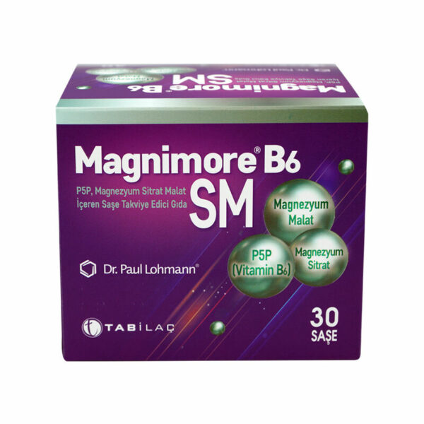 ماجنيمور بي 6 إس إم، مكمل غذائي بسيترات المغنيسيوم، 30 كيسًا | Magnimore